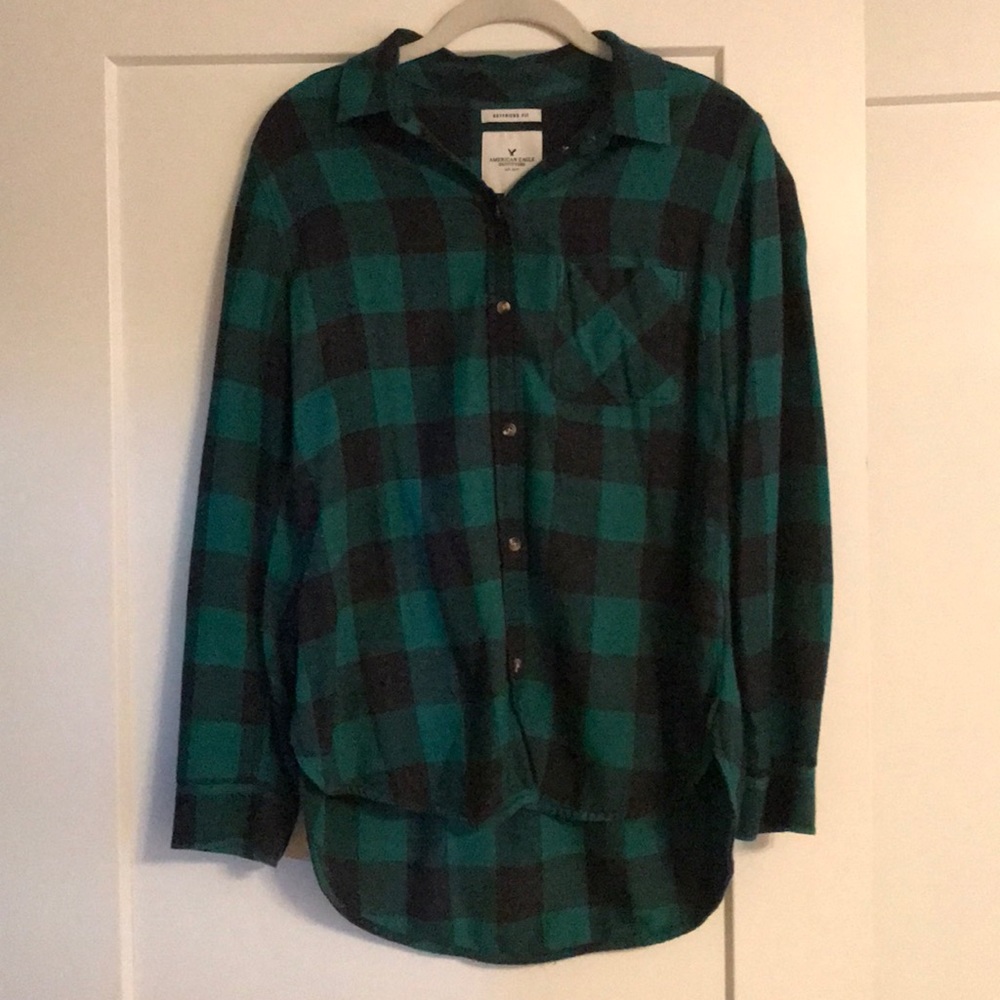 american eagle boyfriend fit flannel